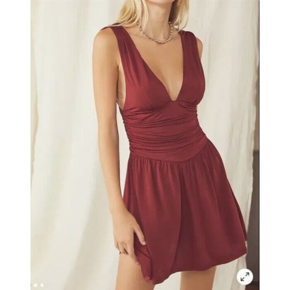 Free People Deep Red Sleeveless Dress
